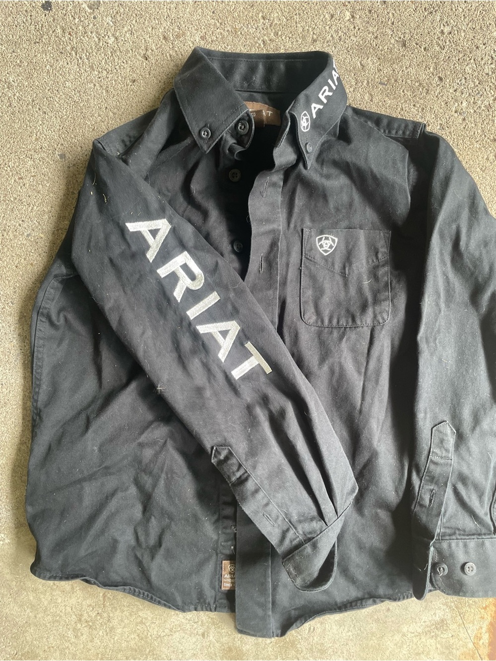 Ariat boys Black Logo Work Shirt